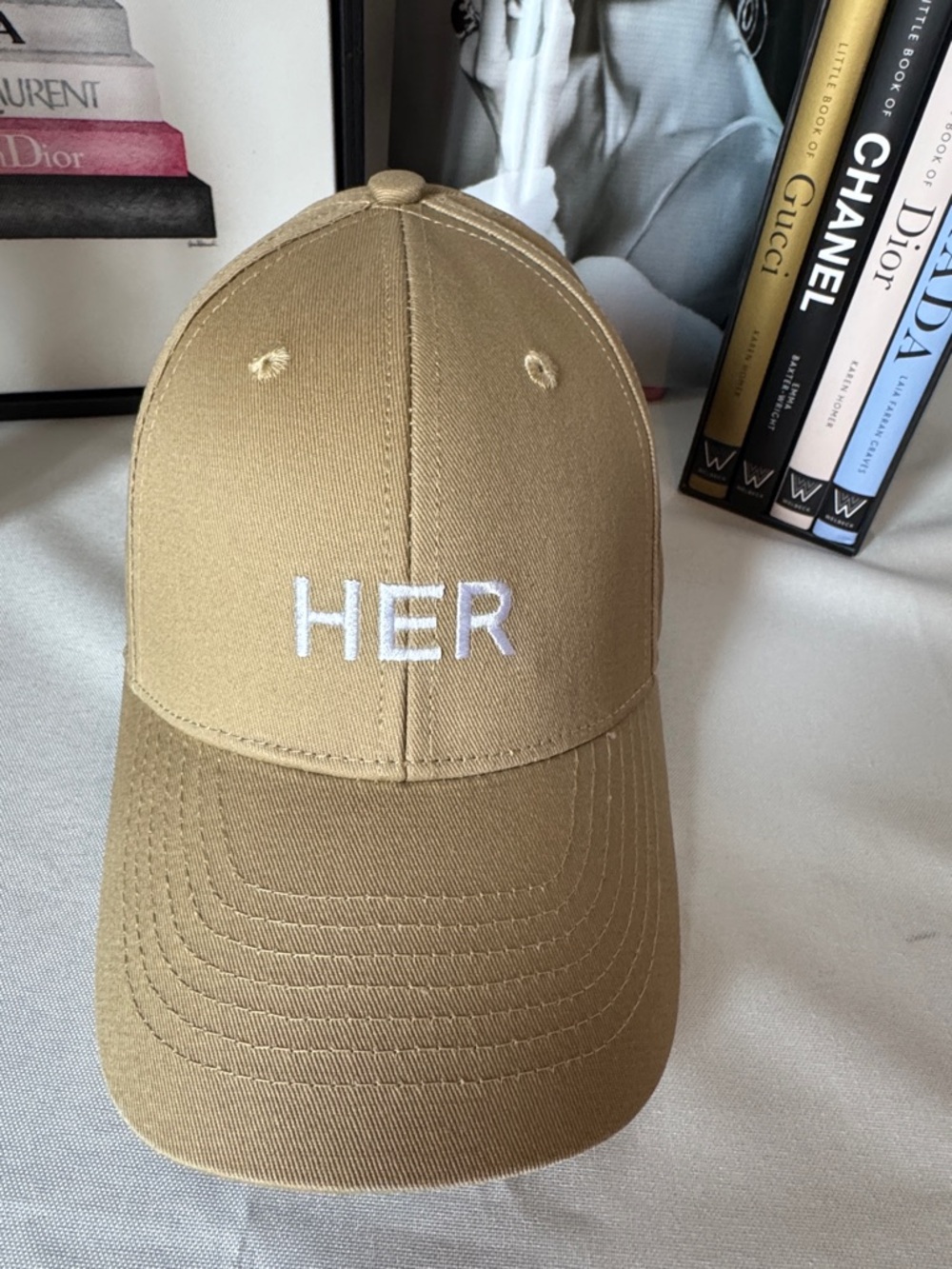Burberry Beauty HER Embroidered Baseball Cap - Camel